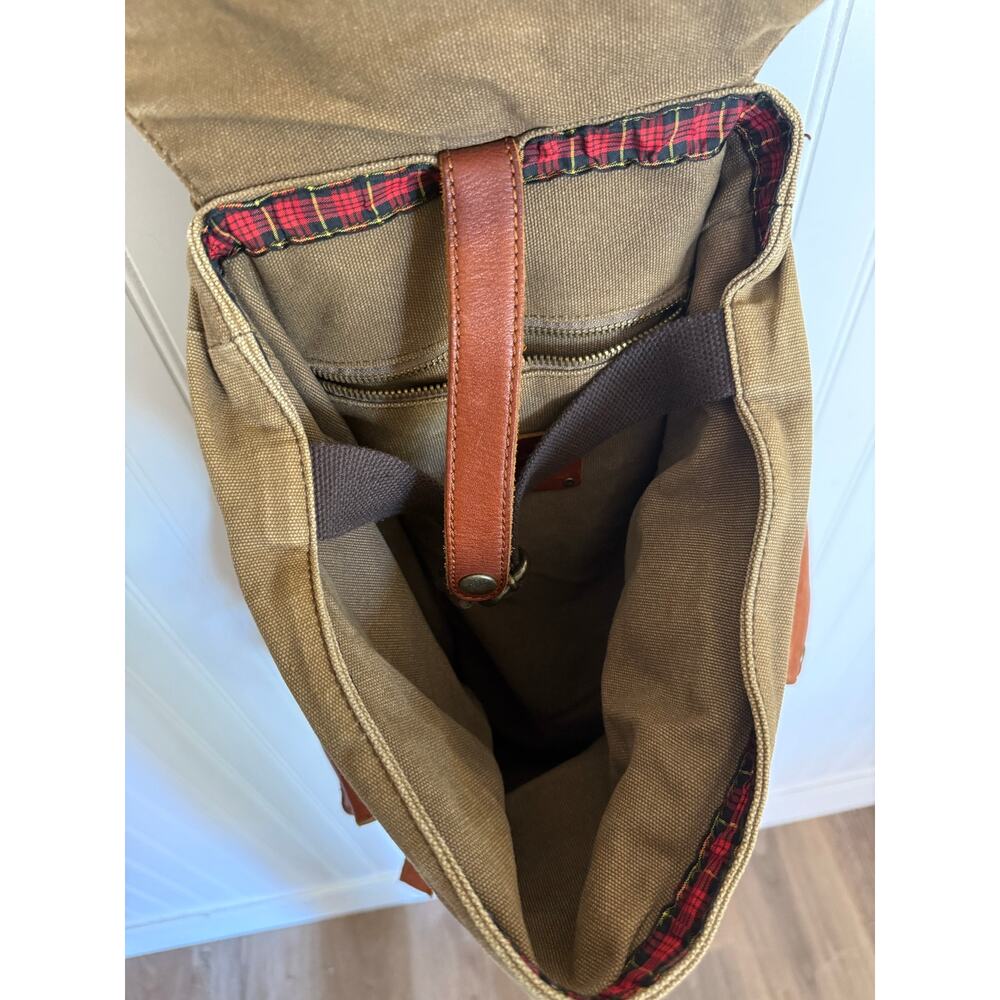 Vintage Will Leather Goods Eugene OR  Lennon backpack brown canvas - Picture 6 of 10